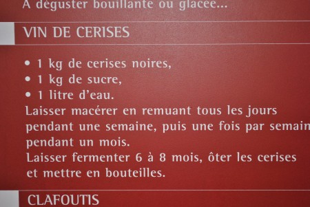 Le vin de cerises.